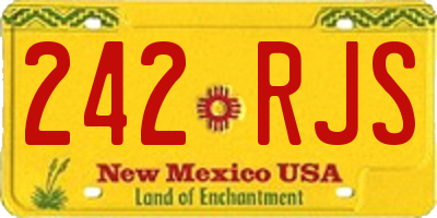 NM license plate 242RJS