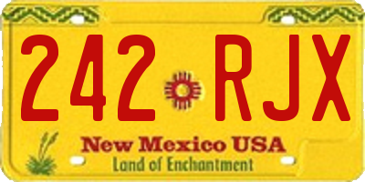 NM license plate 242RJX