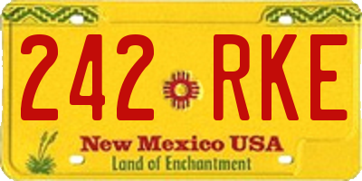 NM license plate 242RKE