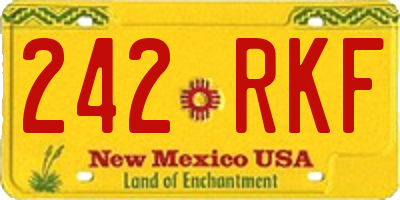 NM license plate 242RKF