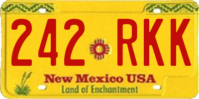NM license plate 242RKK