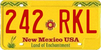 NM license plate 242RKL