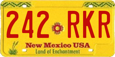 NM license plate 242RKR