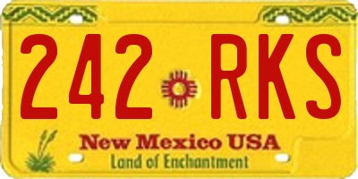 NM license plate 242RKS