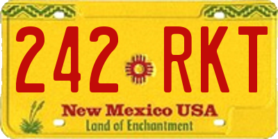 NM license plate 242RKT