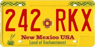 NM license plate 242RKX