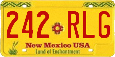 NM license plate 242RLG