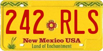 NM license plate 242RLS