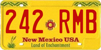 NM license plate 242RMB