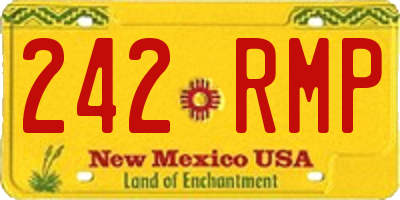 NM license plate 242RMP