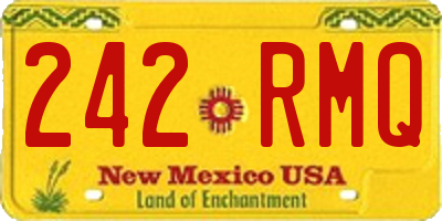 NM license plate 242RMQ