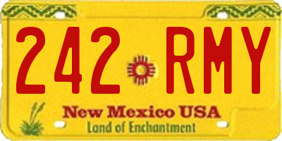 NM license plate 242RMY