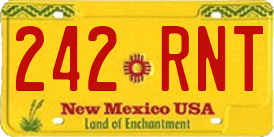 NM license plate 242RNT