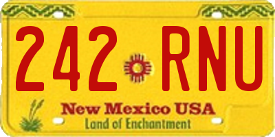 NM license plate 242RNU