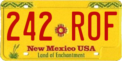 NM license plate 242ROF