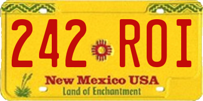 NM license plate 242ROI