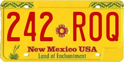 NM license plate 242ROQ