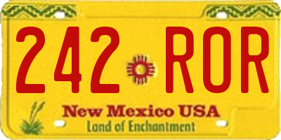 NM license plate 242ROR