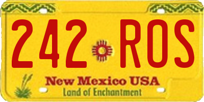 NM license plate 242ROS
