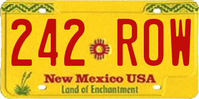 NM license plate 242ROW