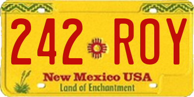 NM license plate 242ROY