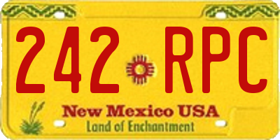 NM license plate 242RPC