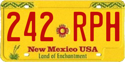 NM license plate 242RPH