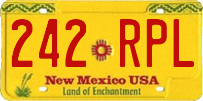 NM license plate 242RPL
