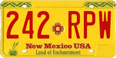 NM license plate 242RPW