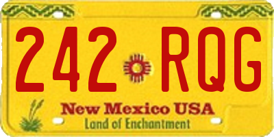 NM license plate 242RQG