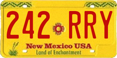 NM license plate 242RRY