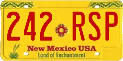 NM license plate 242RSP
