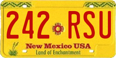 NM license plate 242RSU