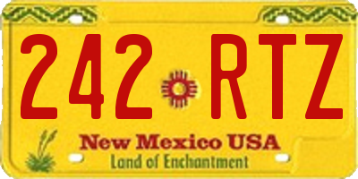 NM license plate 242RTZ
