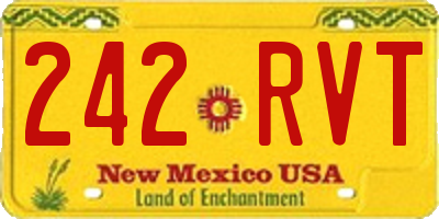 NM license plate 242RVT