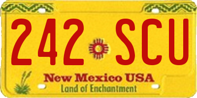 NM license plate 242SCU