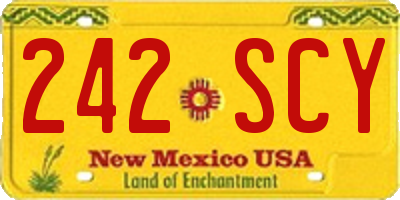 NM license plate 242SCY