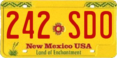 NM license plate 242SDO