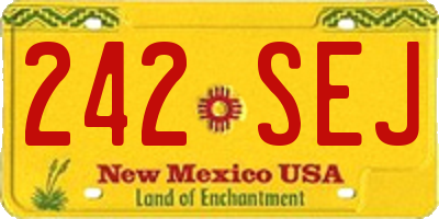NM license plate 242SEJ