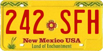 NM license plate 242SFH