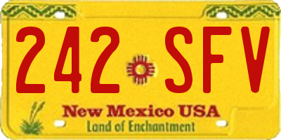 NM license plate 242SFV