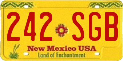 NM license plate 242SGB