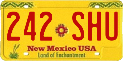 NM license plate 242SHU