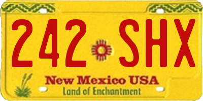 NM license plate 242SHX