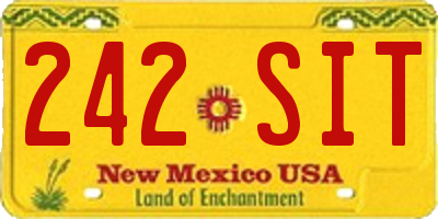 NM license plate 242SIT