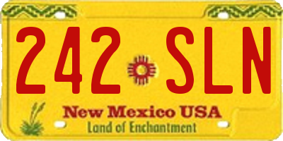 NM license plate 242SLN