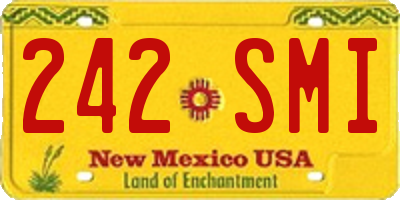 NM license plate 242SMI