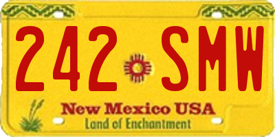 NM license plate 242SMW