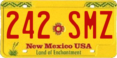 NM license plate 242SMZ