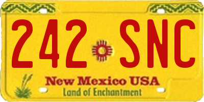 NM license plate 242SNC